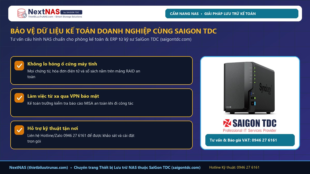 Có Cài Được Phần Mềm Kế Toán MISA Lên NAS Synology Không? 2 Cách Triển Khai Chuẩn - Kinh nghiệm triển khai từ SaiGon TDC