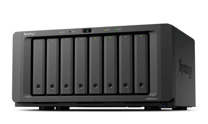 Thiết bị lưu trữ NAS Synology DiskStation DS1825neo+ (8-Bay, 8GB ECC, Dual 2.5GbE)