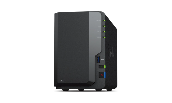 Thiết bị lưu trữ NAS Synology DiskStation DS223 (2-Bay, RAM 2GB, Dòng Value)