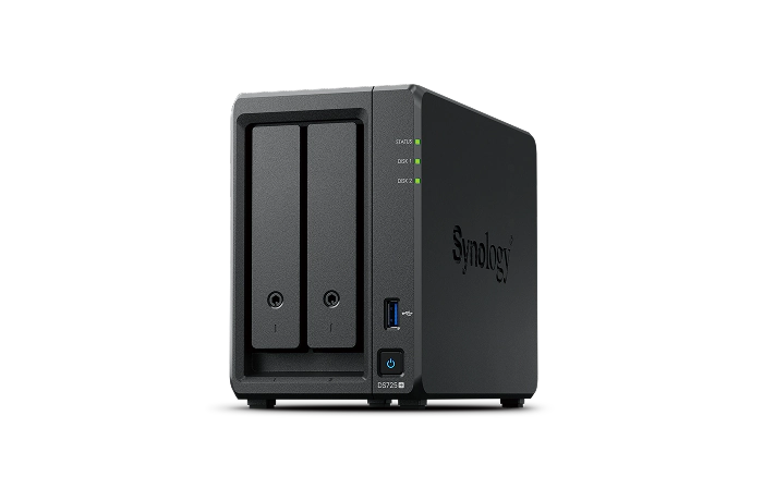 Thiết bị lưu trữ NAS Synology DiskStation DS725+ (2-Bay, Mở rộng 7-Bay, RAM 4GB ECC, 2.5GbE)